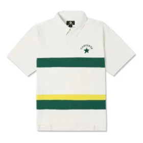 Colorblock Logo Polo Shirt Asia Sizing “White Green”