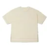 Contrast Stitch Slit Logo T-Shirt Asia Sizing “Beige”