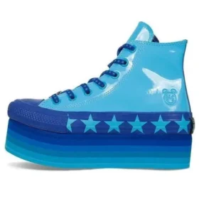 Converse x Miley Cyrus Chuck Taylor All Star Platform Faux Patent Hi “Gnarly Blue” Converse x Miley Cyrus Chuck Taylor All Star Platform Faux Patent Hi “Gnarly Blue”