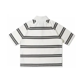 Marquis Short-Sleeve Polo Asia Sizing “White Black” Marquis Short-Sleeve Polo Asia Sizing “White Black”