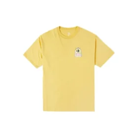 Men”s Converse Back Graffiti Cartoon Printing Loose Casual Round Neck Short Sleeve Gold T-Shirt Men”s Converse Back Graffiti Cartoon Printing Loose Casual Round Neck Short Sleeve Gold T-Shirt