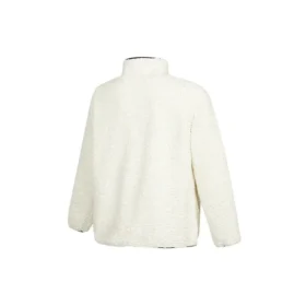 Men”s Converse Logo Half Zipper lamb”s wool Stand Collar Jacket Creamy White Men”s Converse Logo Half Zipper lamb”s wool Stand Collar Jacket Creamy White