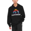 Men”s Converse Planet Set Po Athleisure Casual Sports Printing Knit Black