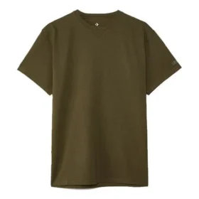 Men”s Converse x Kim Jones Crossover Small Label Solid Color Sports Round Neck Short Sleeve Olive Green Men”s Converse x Kim Jones Crossover Small Label Solid Color Sports Round Neck Short Sleeve Olive Green