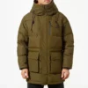 Mid-Length Down Fill Puffer Jacket Asia Sizing “Olive Green”