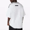 Solid Color Loose Round Neck Short Sleeve Couple Style White